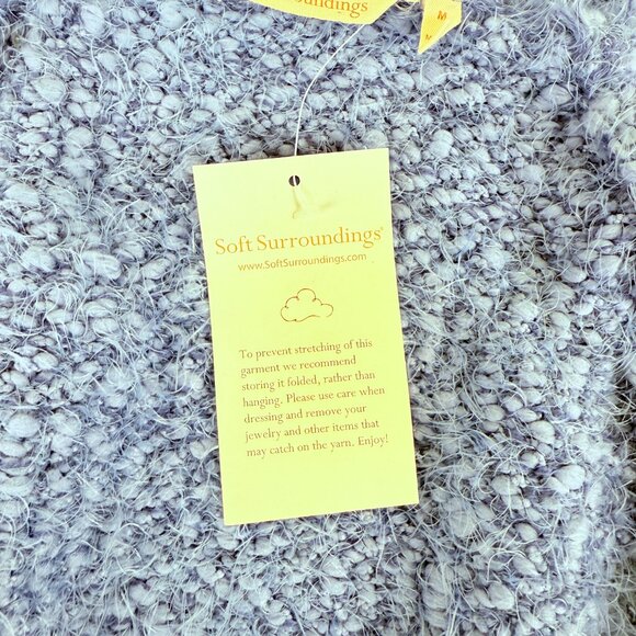 NWT Soft Surroundings Bouclé Open-Front Cozy Super Soft Knit Cardigan Sweater - Picture 5 of 7